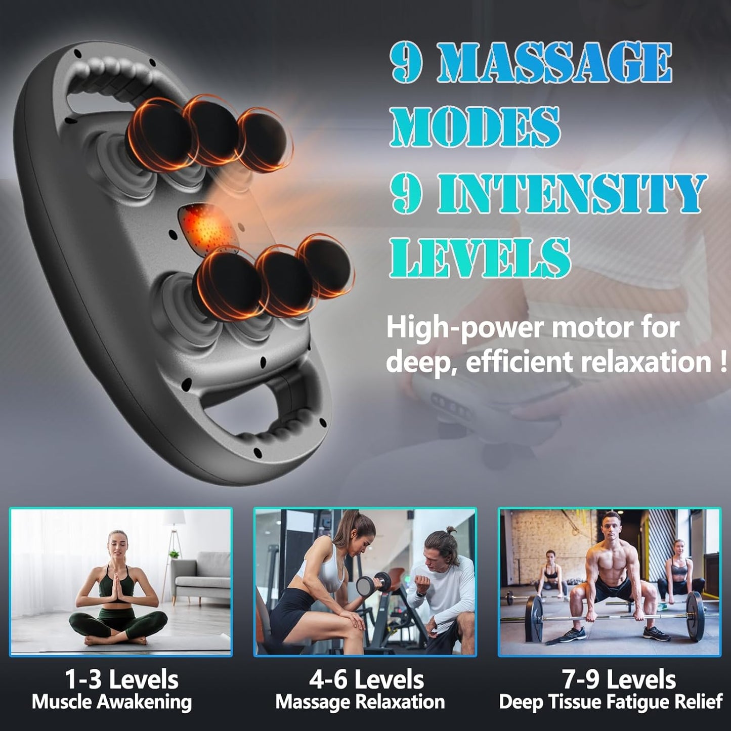 Deep Tissue Massage Gun - Relieve Muscle Pain in 60 Seconds